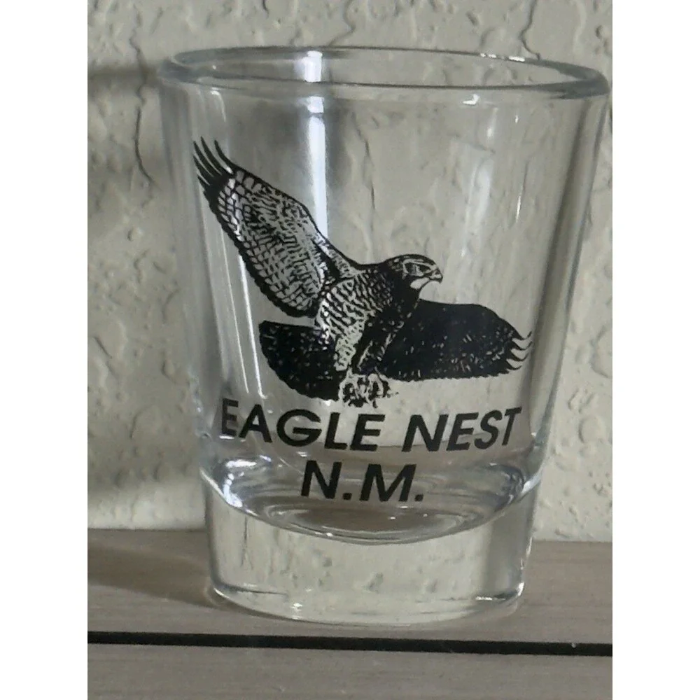 Vtg Souvenir Eagle Nest, New Mexico Shot Glass